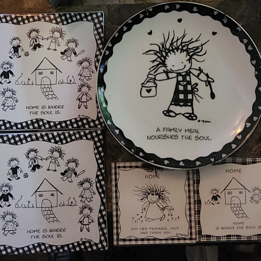 Children Of The Light By Marci Plate 2 Hanging Tiles 2 Large Magnets